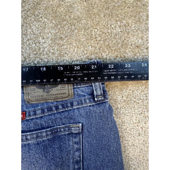 Wrangler Mens Jeans 44X32 Blue Straight Leg Regular Fit B437 - Picture 9 of 12